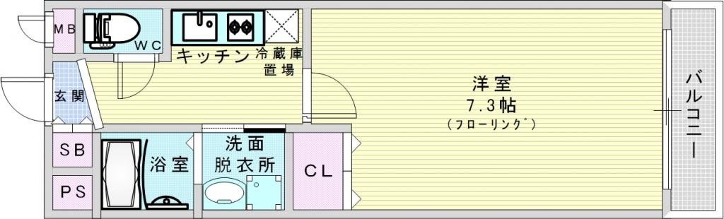 ハピネス福島の物件間取画像