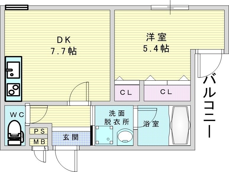 Park Front じろよんの物件間取画像