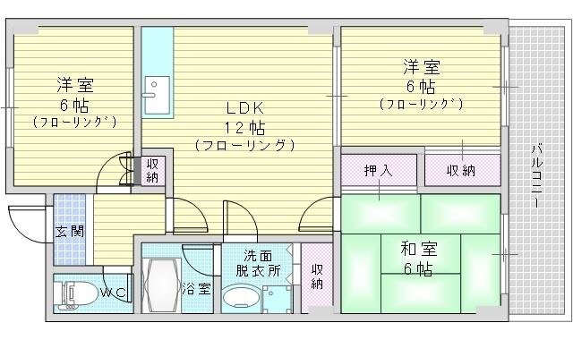 清涼ハイツの物件間取画像