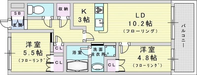 アーバンパーク淡路の物件間取画像