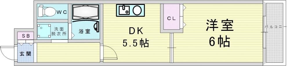 エスト・アベニューの物件間取画像