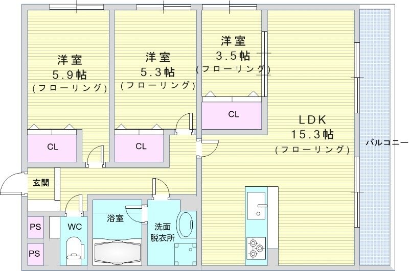 STEADY中桜塚の物件間取画像