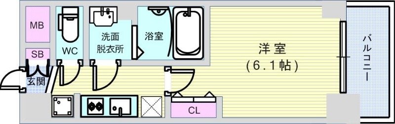 プレサンス南堀江ザ・センスの物件間取画像