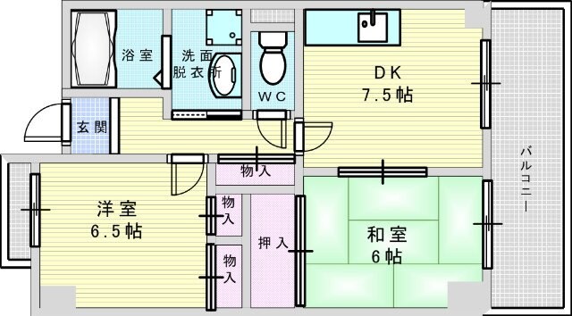 加島フラットの物件間取画像