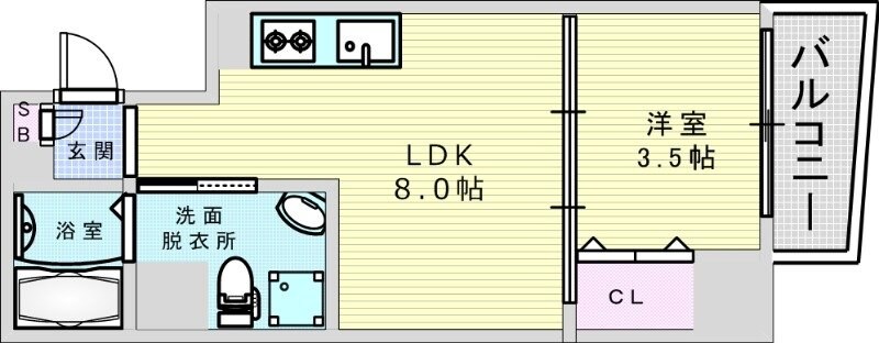 セレニテ上町台の物件間取画像