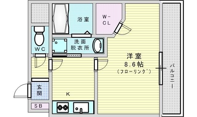 クリスタルマンションの物件間取画像