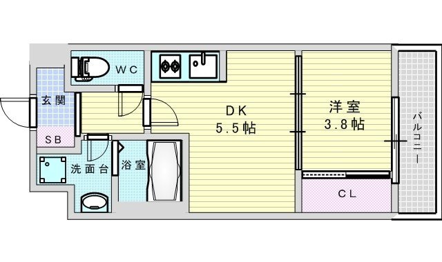 ライブガーデン江坂3の物件間取画像