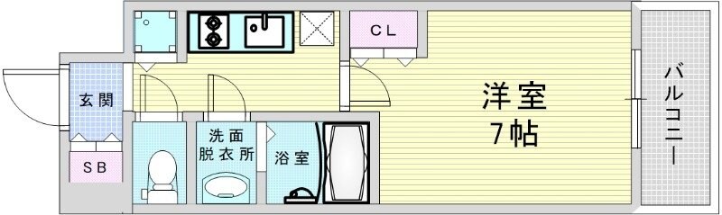 プレサンス大阪福島シエルの物件間取画像