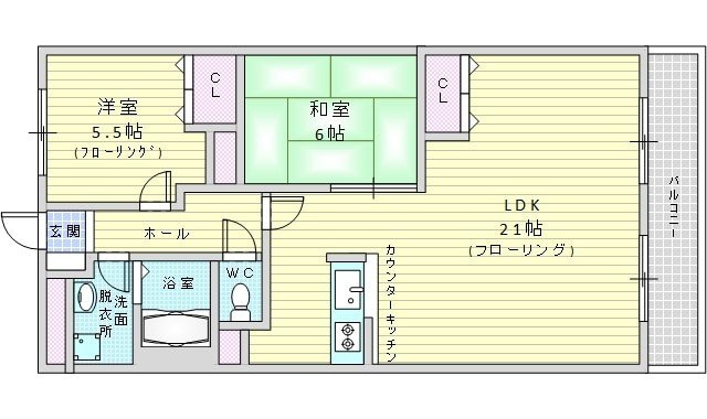 レスカーラ緑地公園の物件間取画像