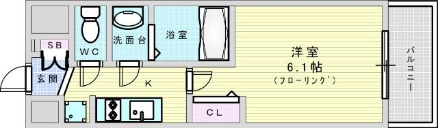 プレサンスOSAKA三国ネオスの物件間取画像