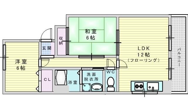 第1マンション寺直の物件間取画像