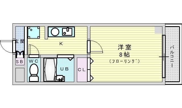 江坂ニュー白百合の物件間取画像