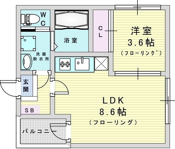 クレールの物件間取画像