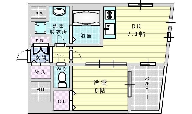 ラ・シャルム江坂公園の物件間取画像