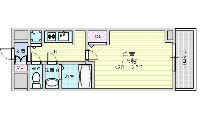 S-RESIDENCE江坂Eminenceの物件間取画像