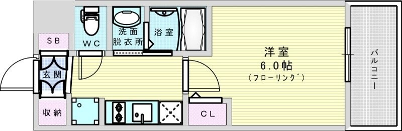 エステムコート新大阪15フロウの物件間取画像