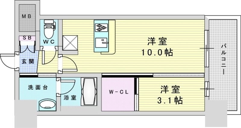 コンフォリア・リヴ新大阪西宮原ソルテラスの物件間取画像