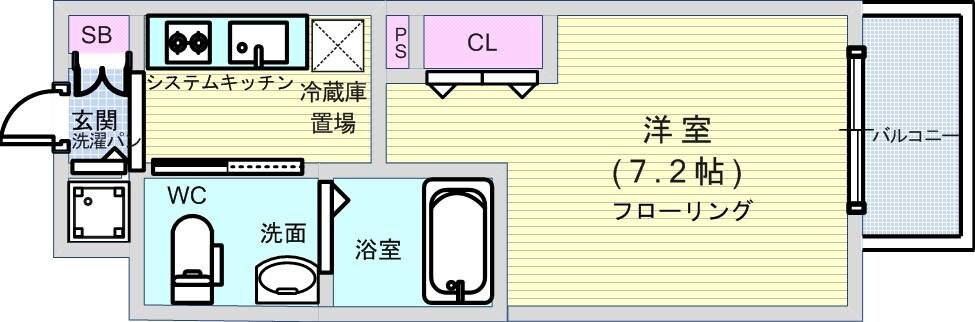 グランルージュ中之島南の物件間取画像