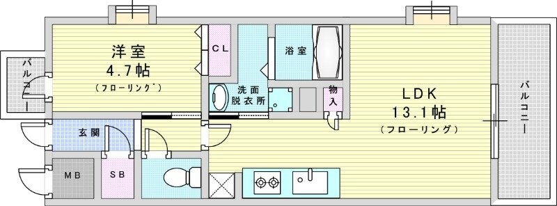 スプランディッド8の物件間取画像