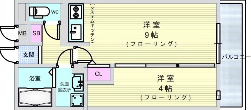 カサルシエルナの物件間取画像