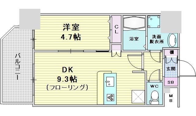 プレサンス野田阪神駅前ザ・プレミアムの物件間取画像