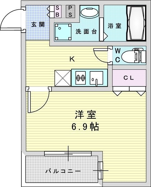 ALEGRIA姫島2の物件間取画像