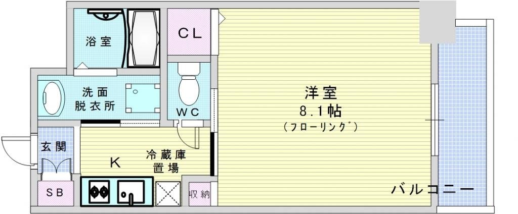 スワンズシティ福島グランデの物件間取画像