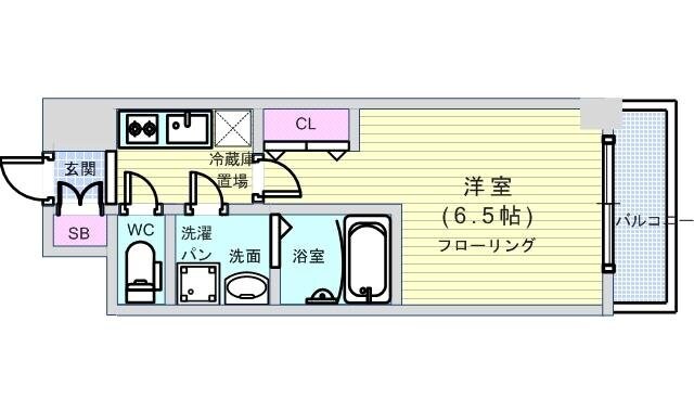 S-RESIDENCE阿波座WESTの物件間取画像