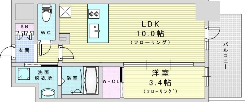 ズーノクルーズ江坂の物件間取画像