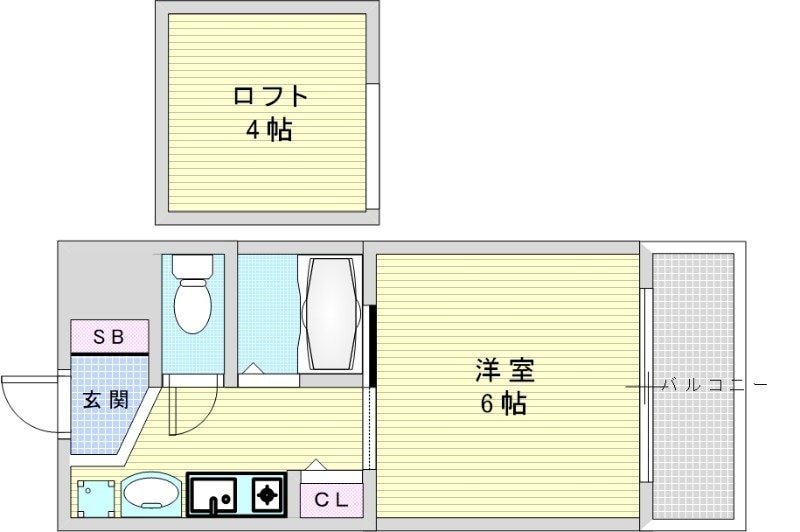 エステムコート難波WEST-SIDE大阪ドーム前の物件間取画像