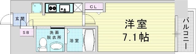 エグゼ天神橋の物件間取画像