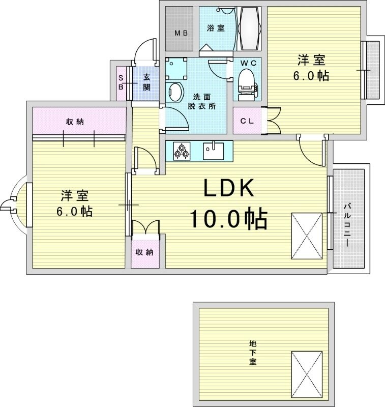 パティオ小松の物件間取画像