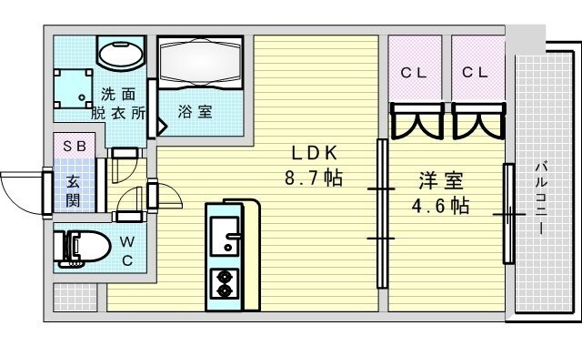 CITY SPIRE西中島の物件間取画像