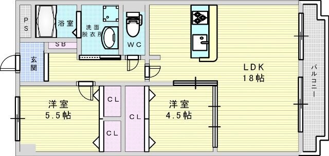 チュリス千里の物件間取画像