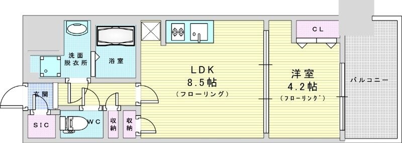 リッツ新大阪プレミアムの物件間取画像