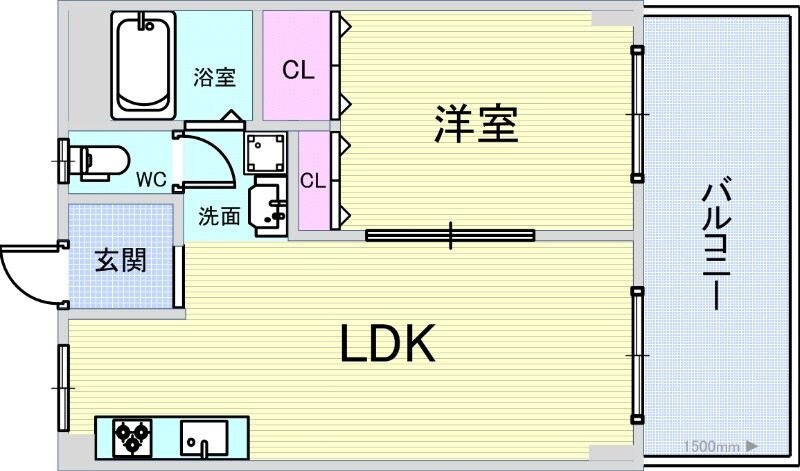 アサヒマンションの物件間取画像