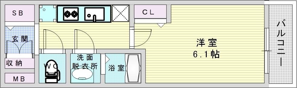 ララプレイス梅田西イルミナーレの物件間取画像