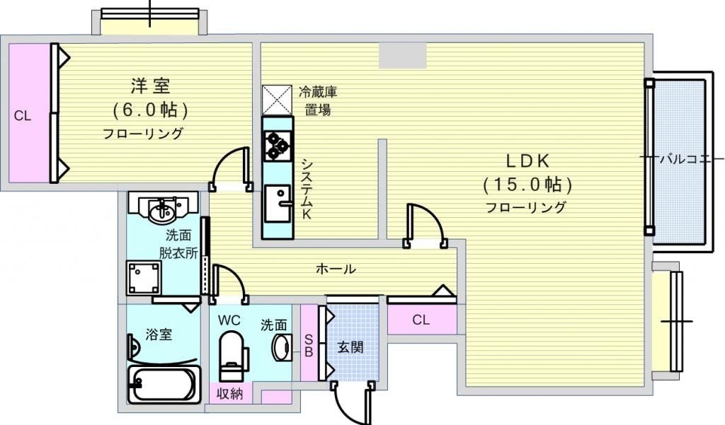 オーラムアルジャン阿波座の物件間取画像