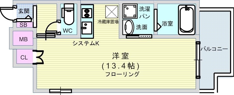 グランツ西大橋(旧ルクレ立売堀)の物件間取画像