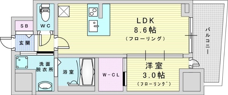 セレニテ江坂グランデの物件間取画像