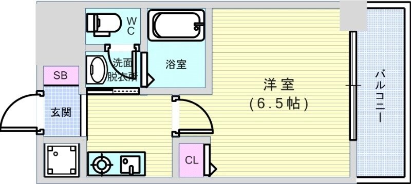 プレサンス大手前パークサイドの物件間取画像