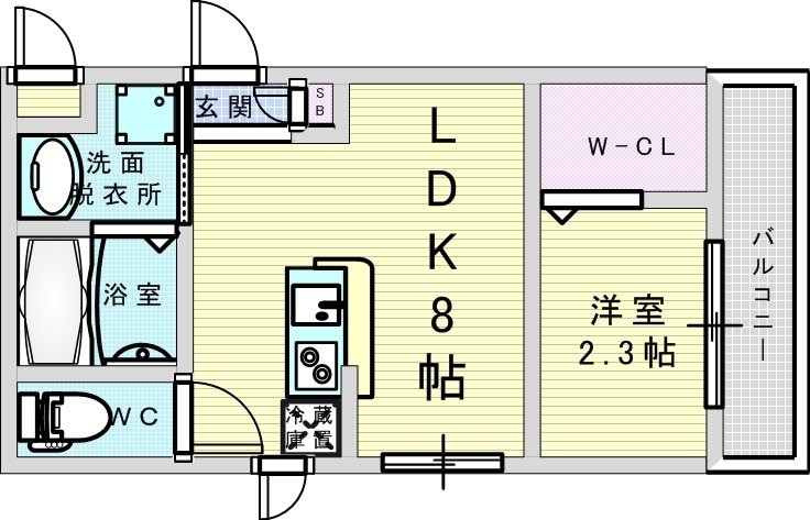 リアコート関大前CENTERの物件間取画像