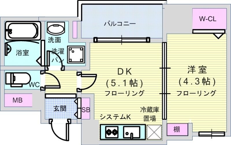 アーバネックス京町堀の物件間取画像