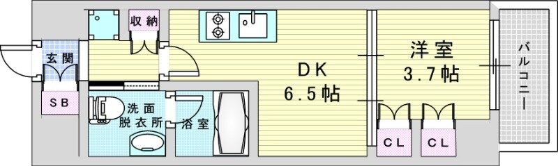 ザ・パークハビオ塚本の物件間取画像