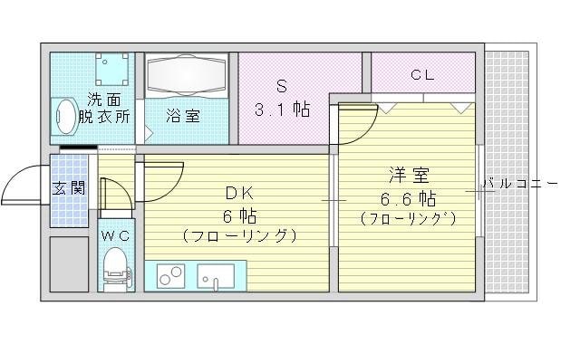 プロスパー緑地公園の物件間取画像