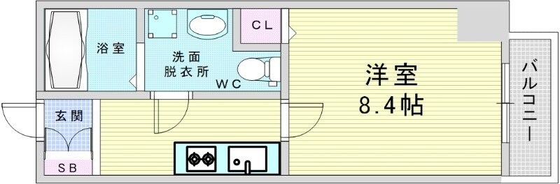 R SQUARE東天満の物件間取画像