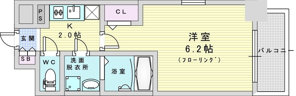 エスリードレジデンス大阪グランノース2の物件間取画像