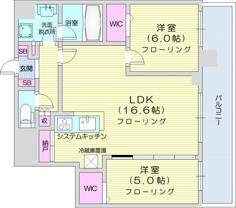 札幌駅 徒歩2分 35階の物件間取画像