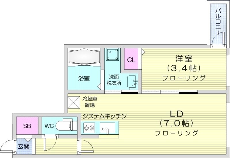 福住駅 徒歩27分 3階の物件間取画像