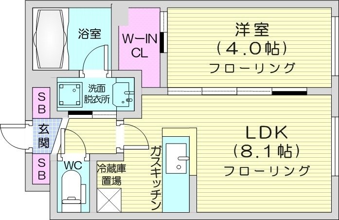 中島公園駅 徒歩11分 1階の物件間取画像